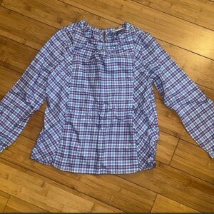 Girls VINEYARD VINES Plaid Flannel Long Sleeve top-sz. 10/12